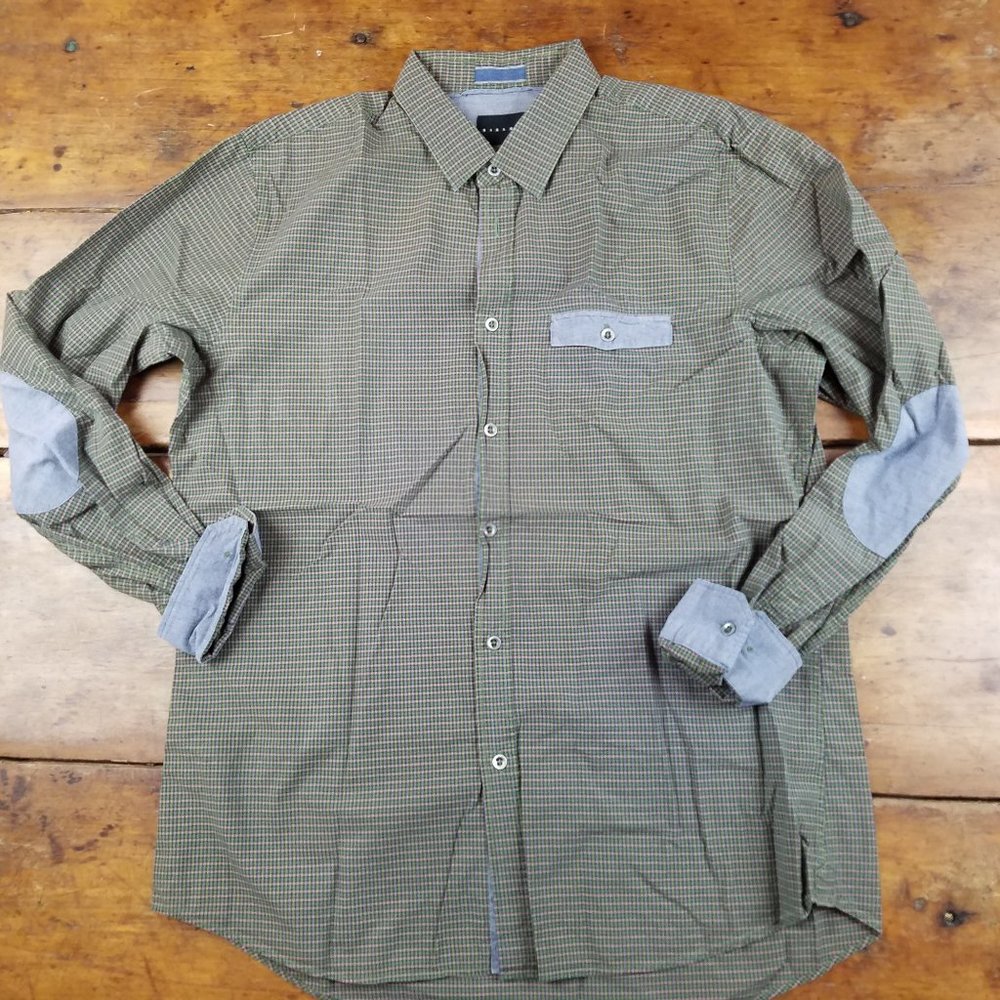 Great Looking Sisley Elbow Patch Slim Fit Shirt